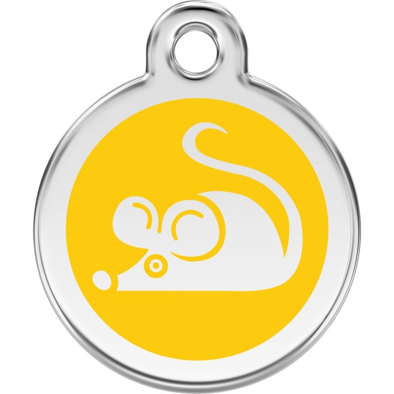 Pet ID Tags Mouse Yellow