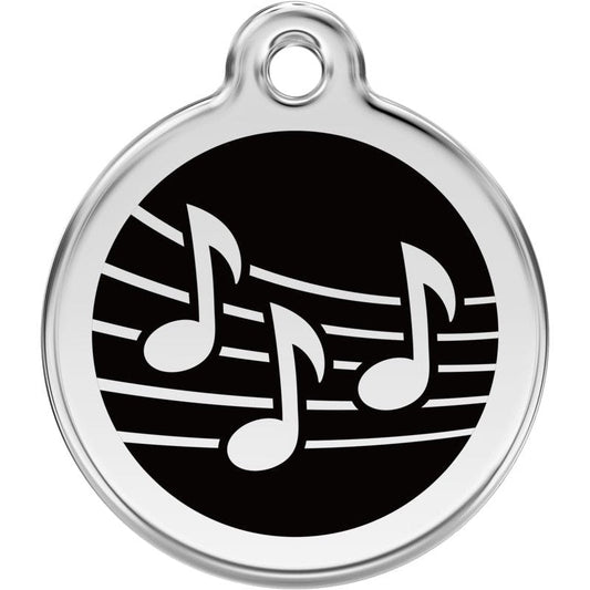 Pet ID Tags Music Black