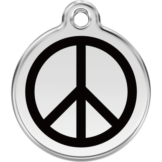 Pet ID Tags Peace Black