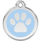 Pet ID Tags Paw Print Light Blue