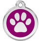 Pet ID Tags Paw Print Purple