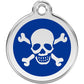 Pet ID Tags Skull & Cross Bones Dark Blue