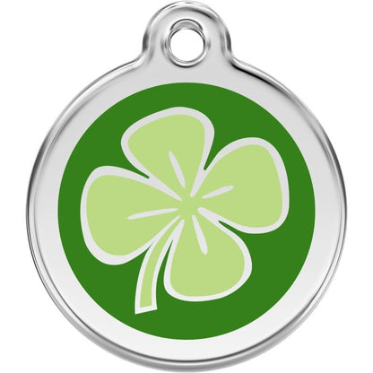 Pet ID Tags Clover Green