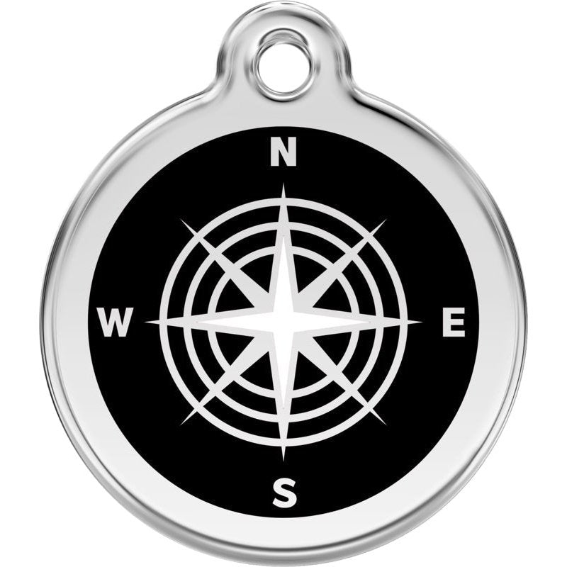 Pet ID Tags Compass Black