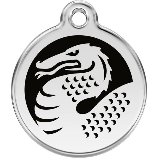 Pet ID Tags Dragon Black