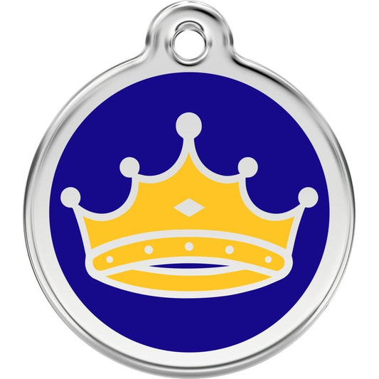 Pet ID Tags King Dark Blue