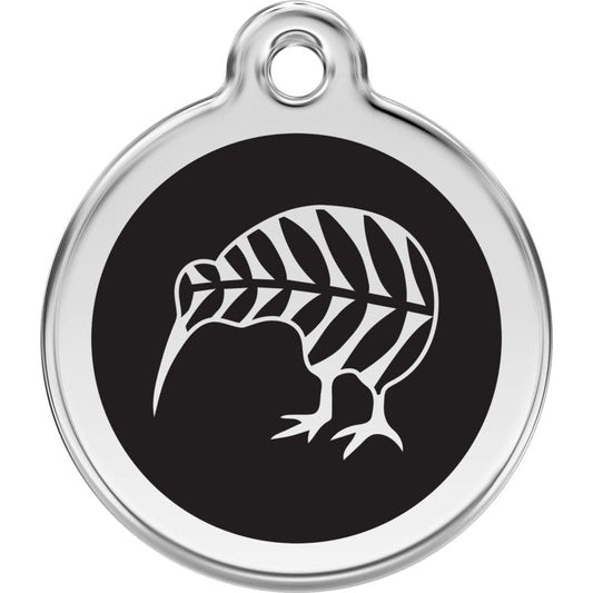 Pet ID Tags Kiwi Black