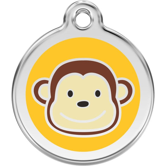 Pet ID Tags Monkey Yellow