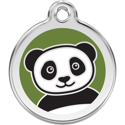 Pet ID Tags Panda Green