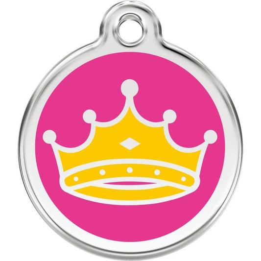 Pet ID Tags Queen Hot Pink