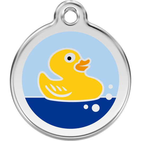 Pet ID Tags Rubber Duck Light Blue