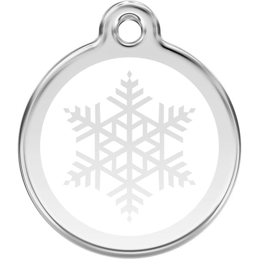 Pet ID Tags Snow Flake White