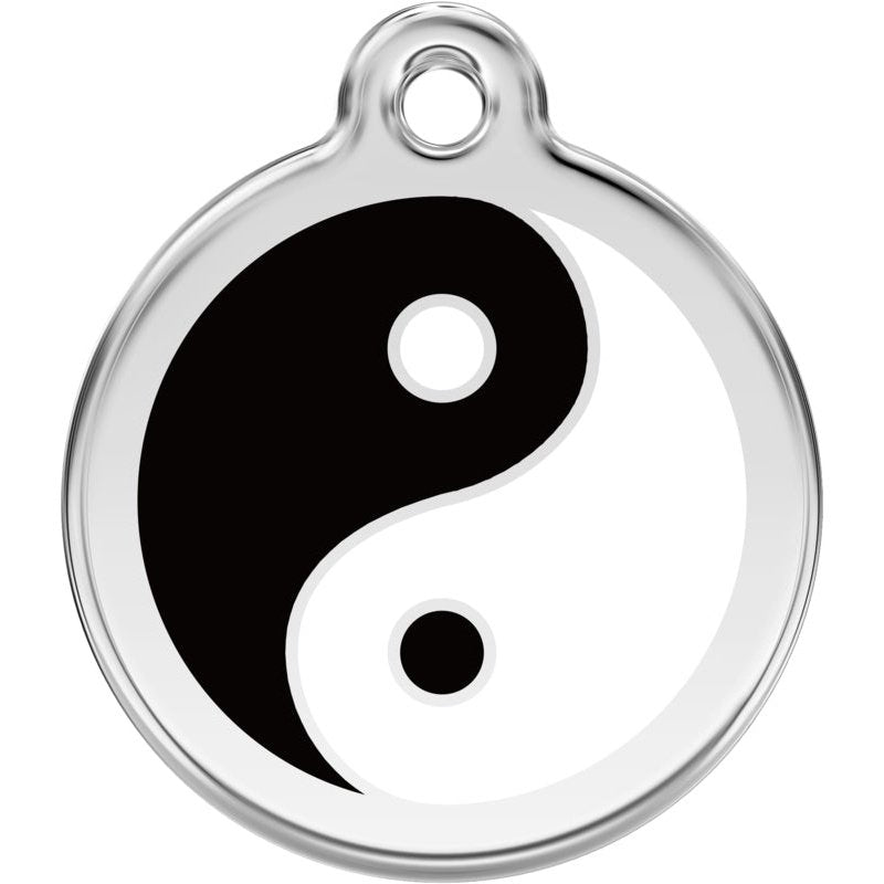 Pet ID Tags Ying & Yang Black