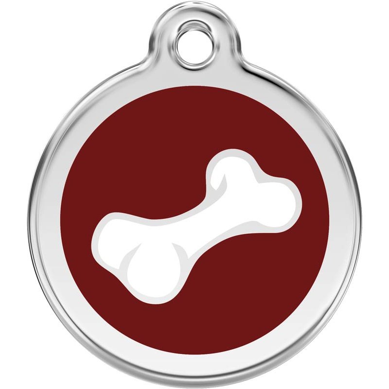 Pet ID Tags Bone Brown