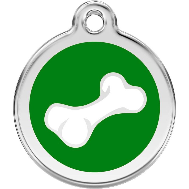 Pet ID Tags Bone Green