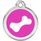 Pet ID Tags Bone Hot Pink