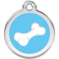 Pet ID Tags Bone Light Blue