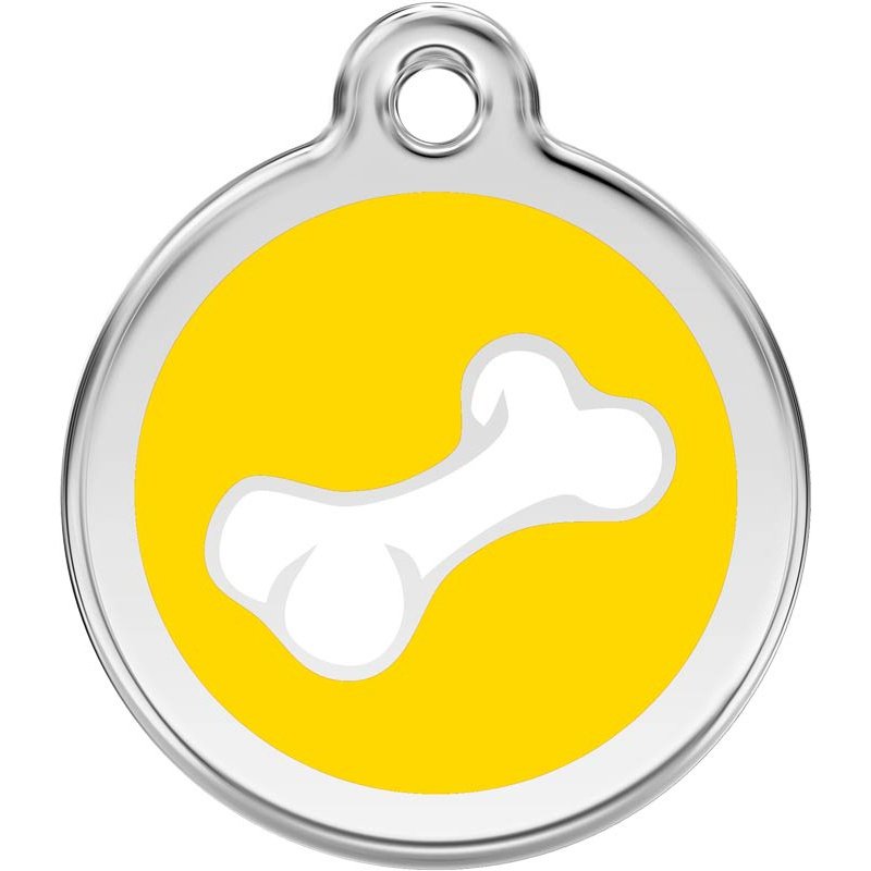 Pet ID Tags Bone Yellow