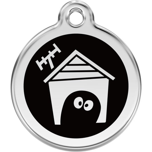 Pet ID Tags Pet House Black